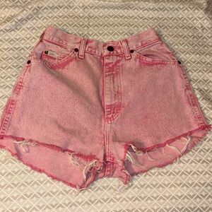 Lee high waisted pink distressed shorts